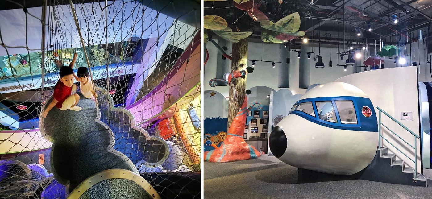 educational play zones in science centre singapore KidsSTOP from the 9m-high Dream Climber that builds coordination and navigation skills and to a replica of a pilot’s cabin