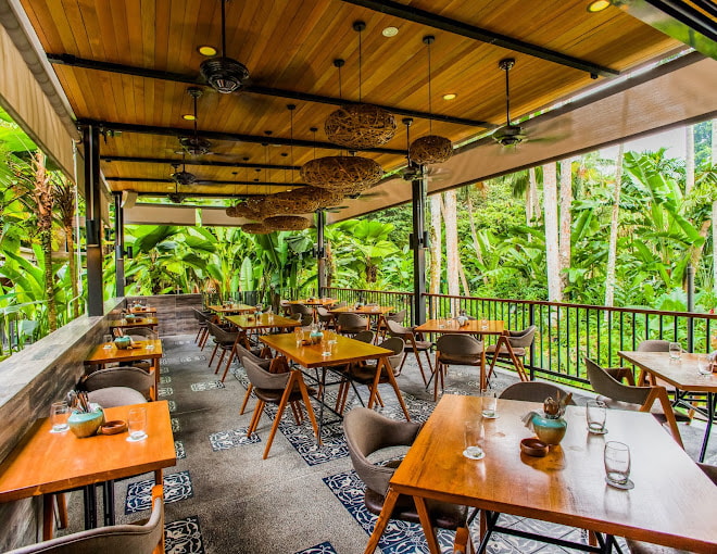 the halia semi-open-air restaurant at the botanic gardens singapore