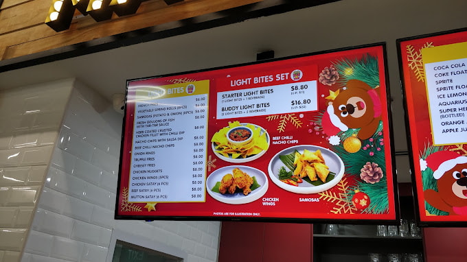 the kidztopia singapore in-house cafe menu